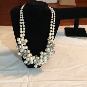 Faux pearl necklace
